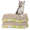 PrimePets Cat Scratchers Cardboard, S Shape Cat Scratch Pad, Cat
