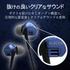Elecom Stereo Headphone (with Microphone) Ear Plug Type φ3.5 Blue