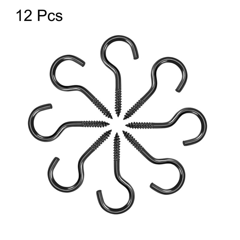 sourcing map 1.3" Screw Eye Hooks Self Tapping Screws Screw-in