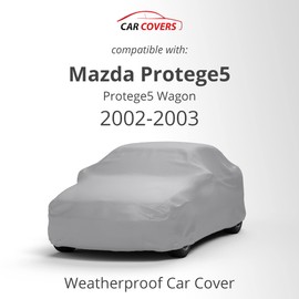 Car Covers Weatherproof Max Car Cover & Warranty Compatible with Mazda 2002-2003 Protege5 Wagon- Outdoor Cover Theft Cable Lock Car Accessories Better Than Waterproof