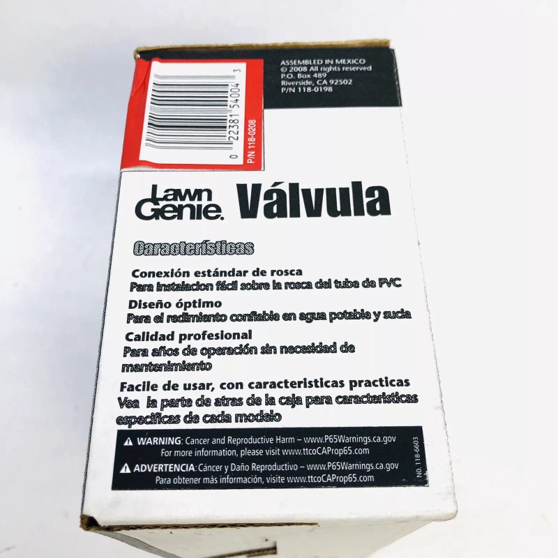 LAWN GENIE® 54004 1" IN-LINE VALVE 120PSI (REALASED VERSION TORO