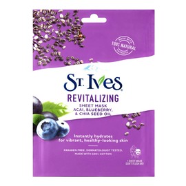 St. Ives Revital Acai Skin Care Sheet Mask, Count of 6                                                                                                