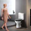 Toilet Seat Round Soft Close，Meydrdou Toilet Lid 16.5inch，Slow Close Quiet