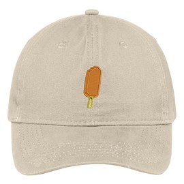 Trendy Apparel Shop Orange Popsicle Embroidered Cap Premium Cotton Dad Hat - Stone