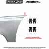 Gbodyparts 81-88 Cutlass Top Fender Hood Trim Extension Chrome Trim