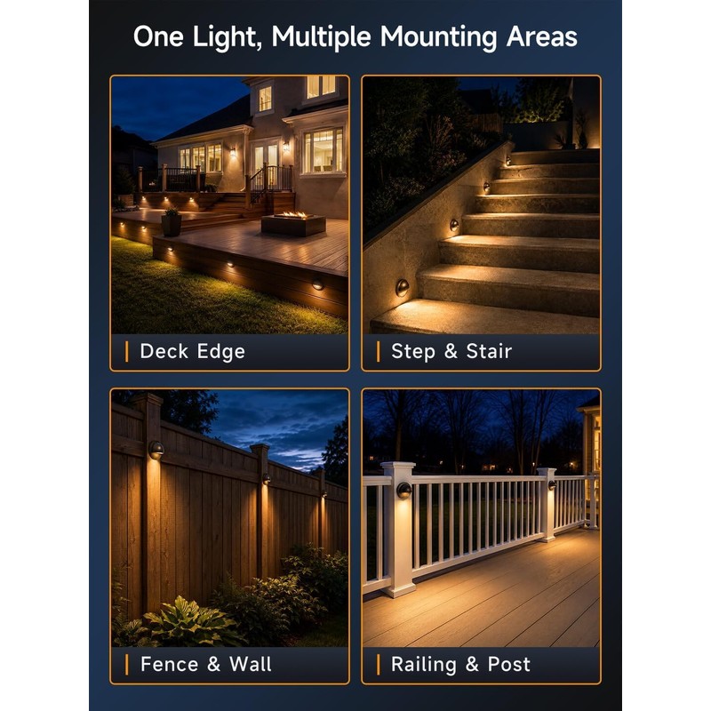 Gardenreet Solid Brass Deck Light, 12V, Bronze, Bulb Not Included,