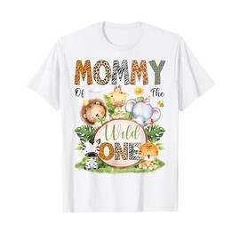 Mommy Of The Wild One Safari Jungle 1St Birthday Kids T-Shirt