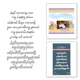 Spellbinders BetterPress Press Plate & Die Set-Family Sentiments