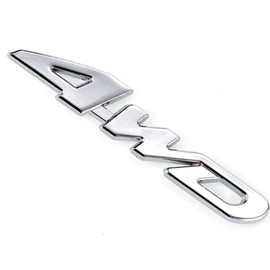 4WD Car Marks Sticker Silver Metal Car Sticker 3D 3D Car Sticker