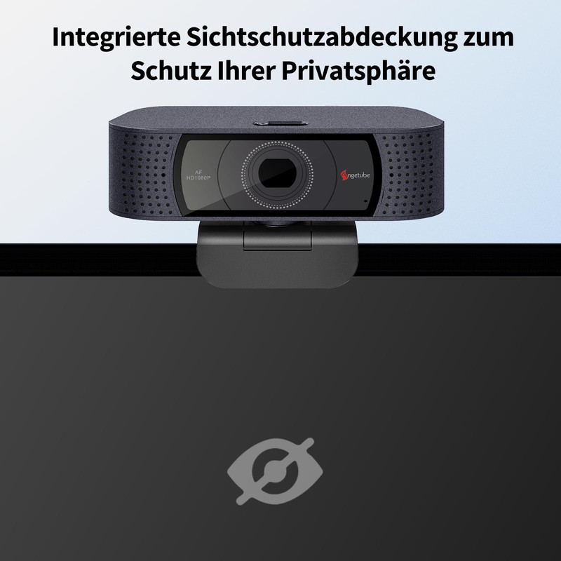 Angetube Webcam for PC - 1080P Full HD Streaming Webcam