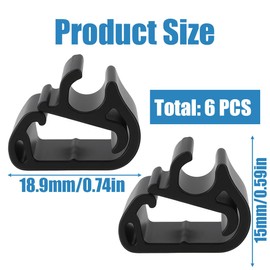 Pack of 6 Clips for Windscreen Wiper Arms, Compatible with 3008, 5008 & C5, DS7 Mounting Clips for Windscreen Wiper Arm, Wiper Blade Accessories, Hose Washer Accessories, Maintenance Care