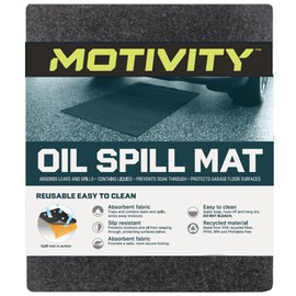 MOTIVITY XL Oil Spill Mat 36x59 - Protects Garage Floors - Absorbs Spills with No Soak Through - Reusable, Washable, Durable - USA Made