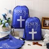 SilTriangle 24 Pcs Christian Drawstring Bags Jesus Loves You Drawstring