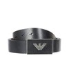 Emporio Armani Mens Plaque Belt Black Large