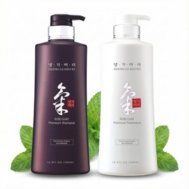 Daeng Gi Meo Ri - Ki Gold Premium Shampoo+Treatment Set (16.9 fl oz) - Nourishing Korean K-beauty Solution for Dry and Rough Hair