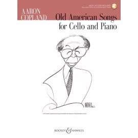Old American Songs Cello and Piano Sheet Music Book and Audio NEW 048023414