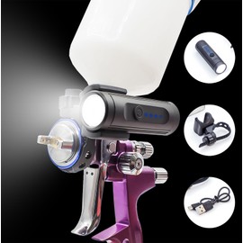 PangSing & Nan 600 Lumen Light，Rechargeable Lightweight Spray Gun Light, Natural Light Illuminates Surface Sprayed, Ensures Even Coverage，Versatile Automotive Paint Gun Light with 360° Rotation