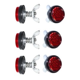 wnzoyon 6PCS red License Plate Bolt with Reflective Light, License Plate Fastener nut M5 Type, Universal Bicycle Accessory, Motorcycle License Plate Screw