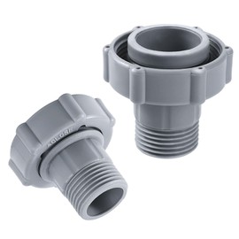 PEUTIER 2pcs Swimming Pool Drain Fitting Connects Compatible with Coleman, ID1.5in Connect to The Bottom of The Pool Swimming Pool Replacement Parts Internal Thread 3/4in Connect to The Garden Pipe