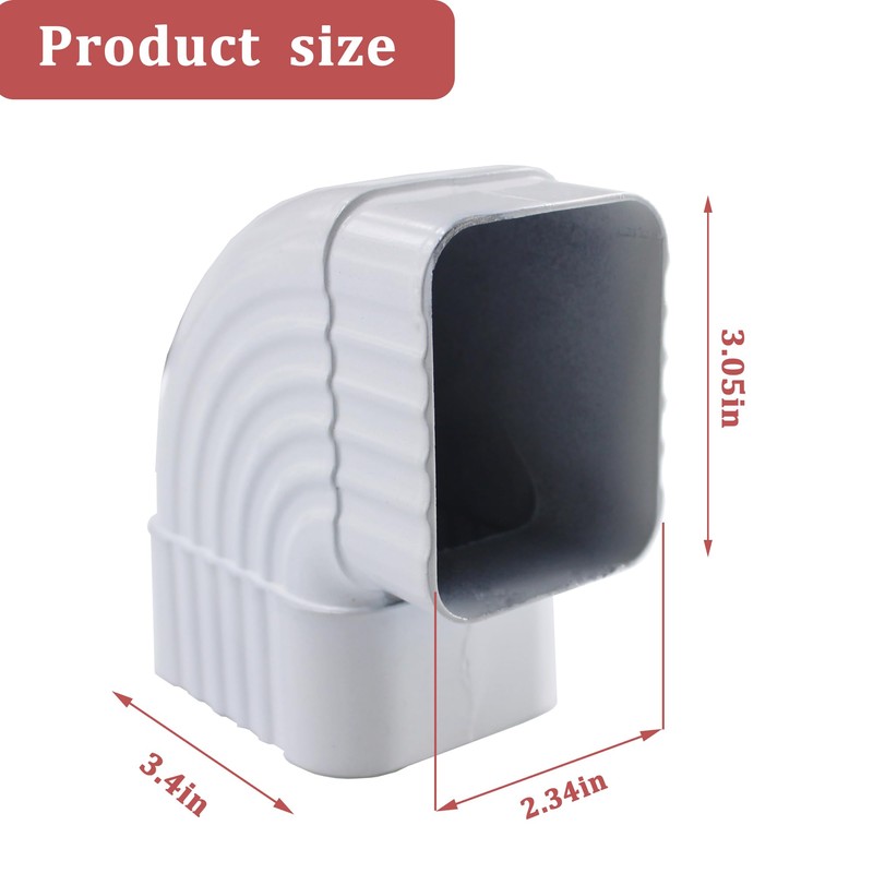 2.34 x 3.05 Gutter Elbow Roofing Gutter downspout Elbow B