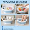 Admygo Thickened Collapsible Washing Up Bowl, Space Saving Camping Sink