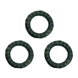 DekoPrinz Straw Wreaths with Fleece, Pack of 3 | Diameter 33 cm | 6 cm Thickness | Straw Amp, Door Wreath, Decorative Wreath, Blank Wreath, Strahring