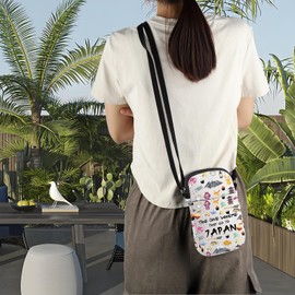 FOTAP Japan Trip Messenger Bag Tokyo Journey Souvenir Gift Japan Theme Crossbody Bag Hanami Sakura Trip Gift (JAPAN CB UK)