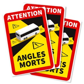 4R Quattroerre.it 1529 Dead Angle Stickers for Heavy Bus Vehicles, Set of 3, 17 x 25 cm