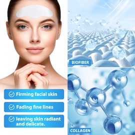 Forehead Wrinkle Patches with Collagen and Vitaminer, Bio-fber Facial Patches to Smooth Forehead Wrinkles & Damascus Rosewater Deep Moisturizing Skin
