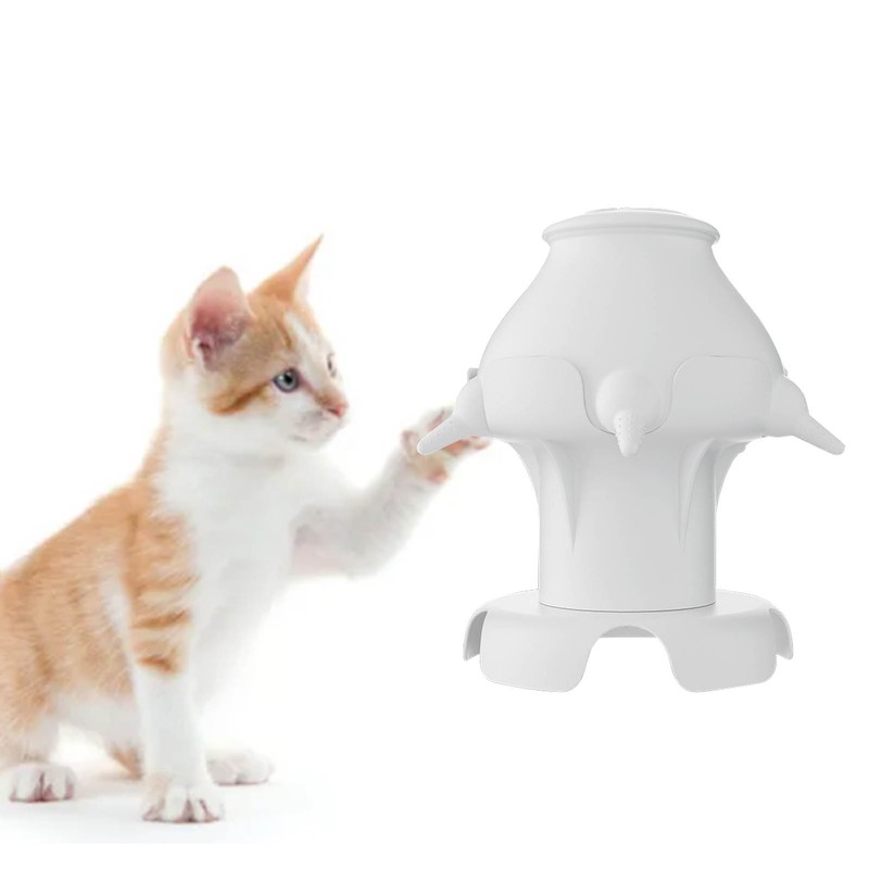 Pet Milk Feeder 4 Soft Silicone Nipples Raised Base Puppy
