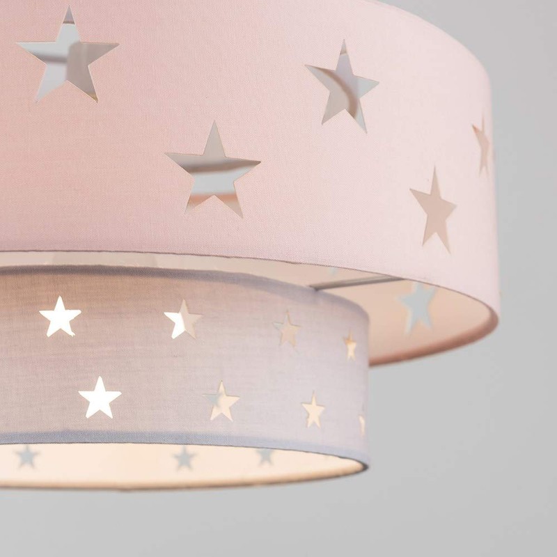 MiniSun Modern Pink & Dark Grey Cut Out Star Design
