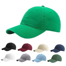 Etyepoh Baseball Cap for Men Women Vintage Washed Hats Unstructured Adjustable Unisex(02-Green)