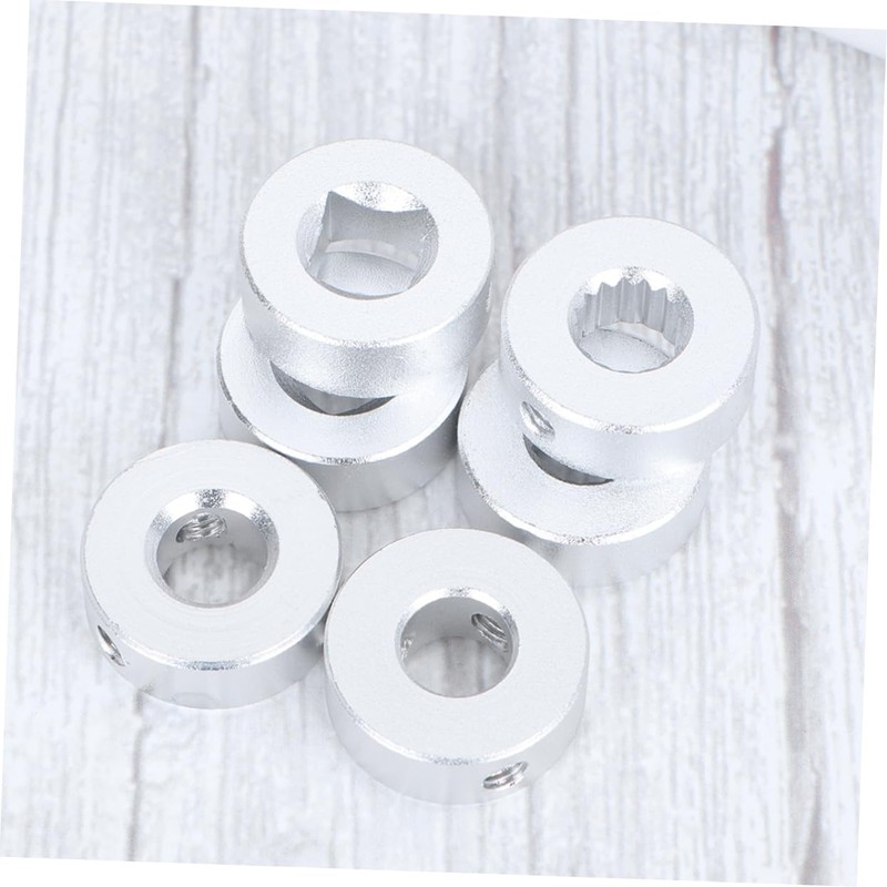 Mobestech Aluminum Car Window Cranks 11.4x2.2cm Silver 3 Pairs Adapters