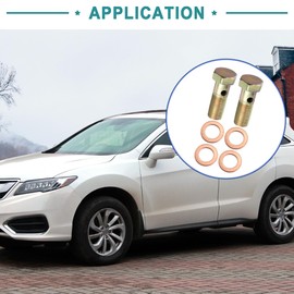 ACROPIX M12x1.25 Banjo Bolt Brake Fitting Adapter Kit Brake Line Thread Single Banjo Bolt with 12mm Spacer - Pack of 2