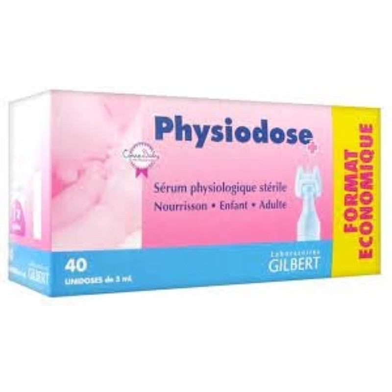 Physiodose Physiological Serum - 3 Boxes of 40 Single Doses