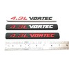 SSDD 2pcs 4.3L Vortec Emblems Hood 4.3 L Engine Badge