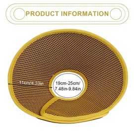 XPEX Yellow Cat Cone, Adjustable Cat Recovery Pet Cone, Lightweight Plastic Elizabethan Collar for Cats, Mini Dogs and Rabbits, Size S