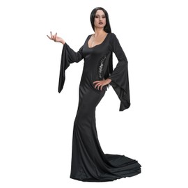 Chaks Morticia Costume for Women Long Dress Black - Addams Family S