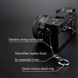 VKO Kameragurtadapter Fernglasadapter Schnellverschluss mit geteiltem Ring zum Anbringen eines Kameragurt an der öse für Kompakt Kameras und Ferngläser (1 Paar)