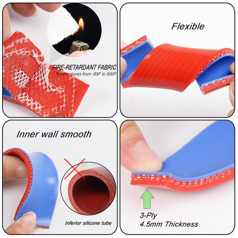 G-PLUS Silicone Radiator Hose Pipe Kit Clamps Compatible With 1995-1999