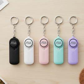 Ultra-Powerful Personal Safety Alarm with LED - Portable Mini Self-Defense Device for Women, Students, Children, Elderly PA200 Alarm White 2ea