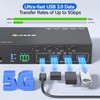 HDMI KVM Switch 2 Monitors 4 Computers 4K@60Hz EDID Simulation,