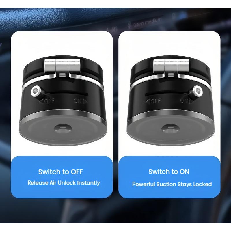 Upgraded Vacuum Magnetic Phone Holder,360° Rotatable, Foldable, Portable Car Phone