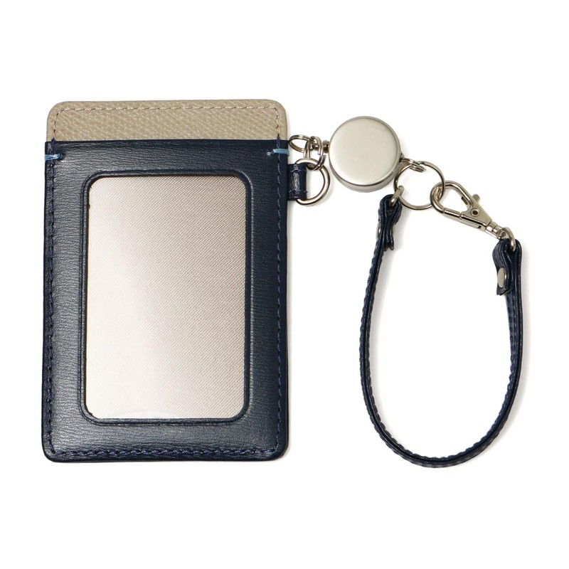 Takeokikuchi 1070223 Men's York Pass Case with Reel, [41] Navy