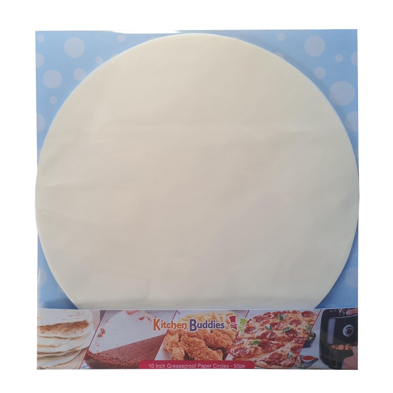 Kitchen Buddies Greaseproof Baking Parchment Circles - 6, 7, 8,