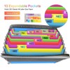 Fun File Organiser,13 Pockets Folder Document Organiser Box Files and