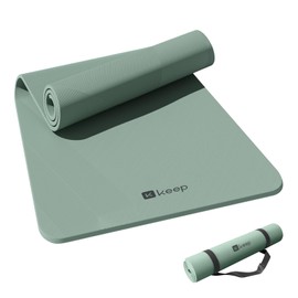 KEEP Tapete de yoga, 32 pulgadas, extra ancho, para hombres y mujeres, 0.276 in de grosor, doble cara, antideslizante, ecolgico, tapete de yoga para  