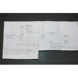 Triangle Spherical Bronze Bushing, common use fan motor – dehumidifier, 1/4" shaft, 2 pcs