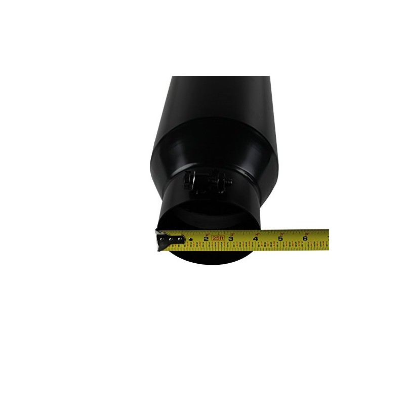 Spec-D Tuning 4"Inlet/6" Outlet Black Stainless Steel Truck Bolt-On Exhaust