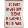 BuildingSigns.com Occupancy Sign NYC (Aluminum) 14 x 22-REF24-1027